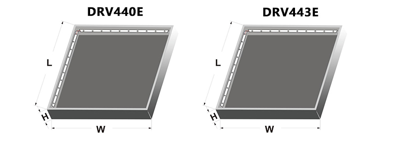 Tira LED rígida con iluminación lateral DRV-440E / DRV-443E 