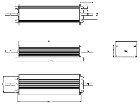  Transformador LED, de línea delgada (12V DC) 